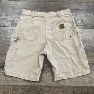 Carhartt Tan Canvas Carpenter Work Shorts - Men’s Size 32  10” Inseam #8147
